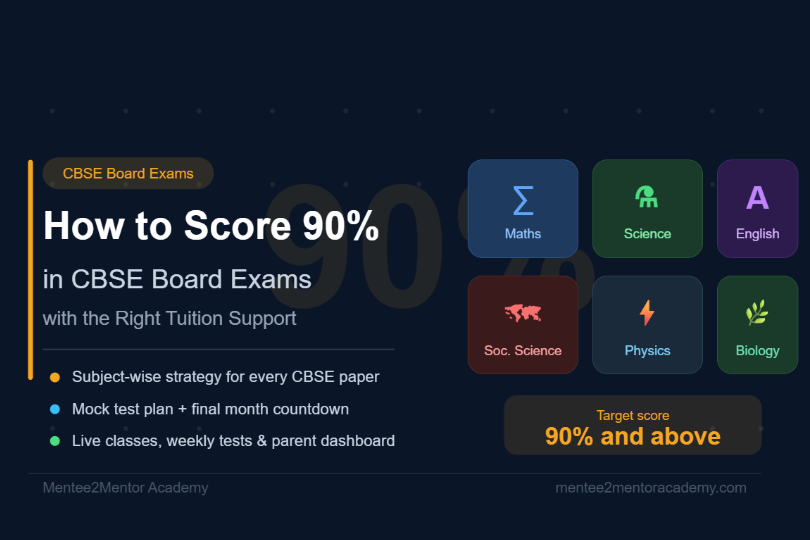 How to Score 90% in CBSE Board Exams with the Right Tuition Support